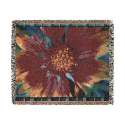 Cosmos Flower 100% Cotton Woven Blanket (3 sizes) | Made In USA