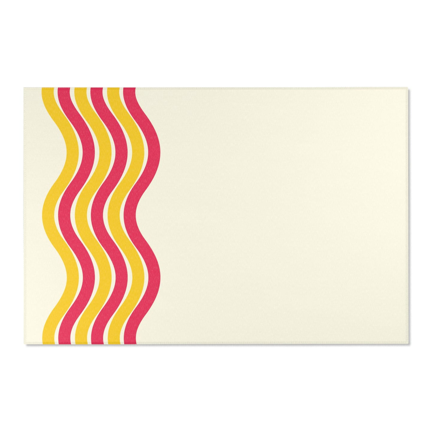 Pink + Yellow Waves Indoor Rug