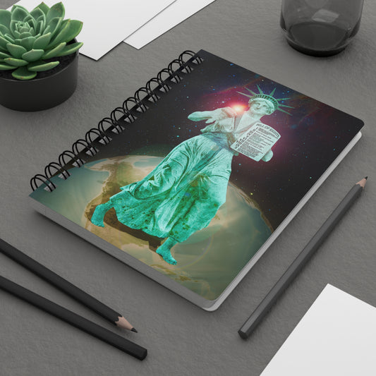 Divine Lady Liberty Spiral-Bound Lined Notebook