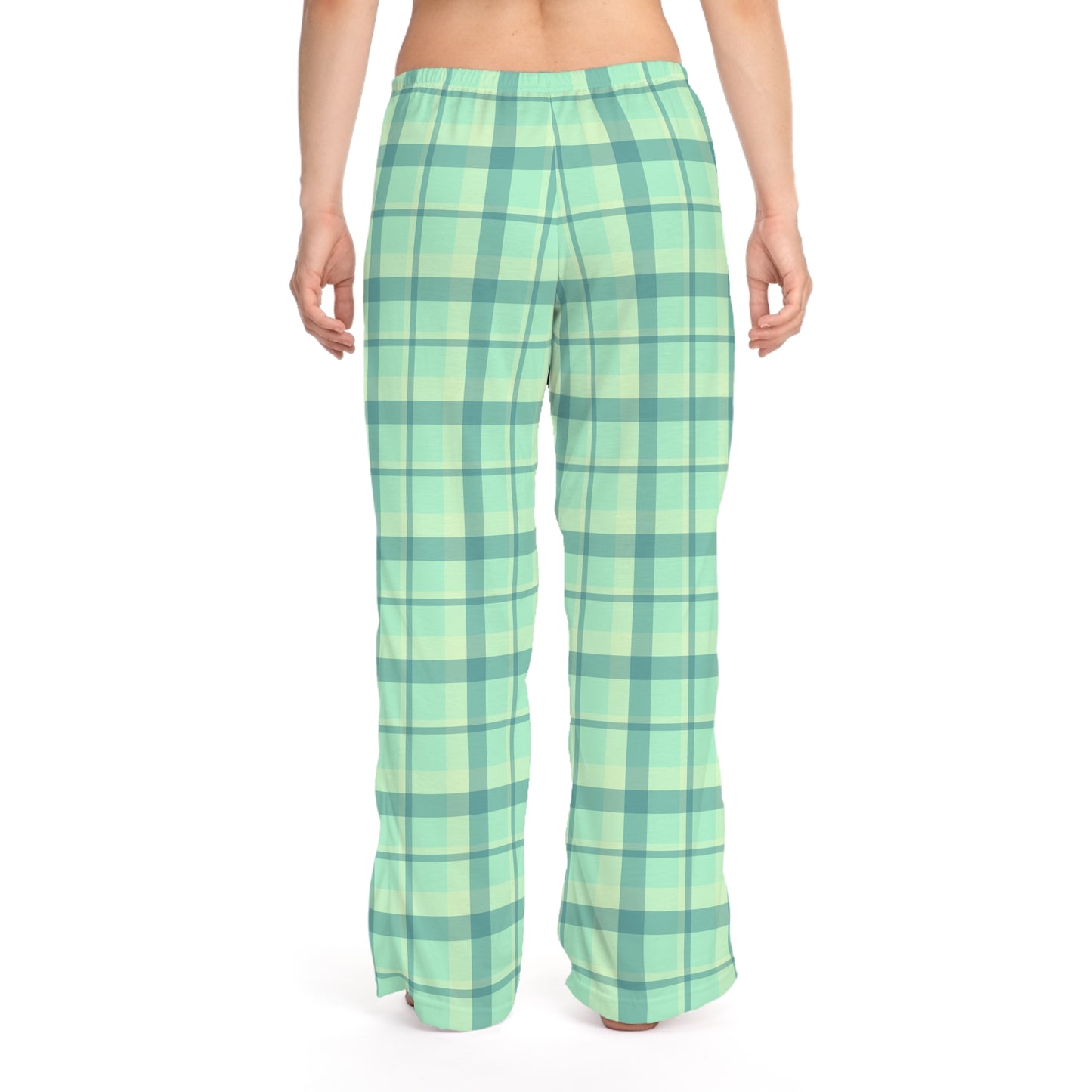 Minty Green Plaid Women's Pajama Pants