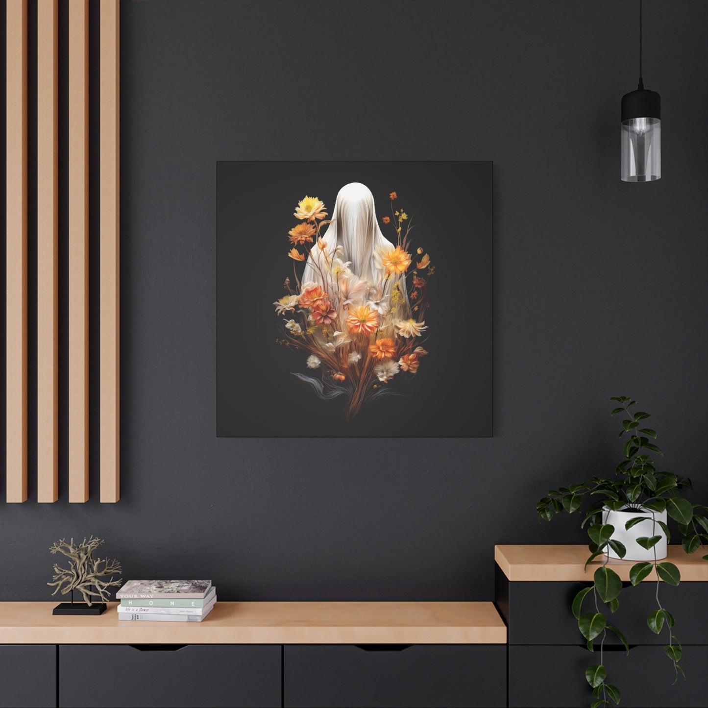 Halloween Garden Haunting Canvas Print