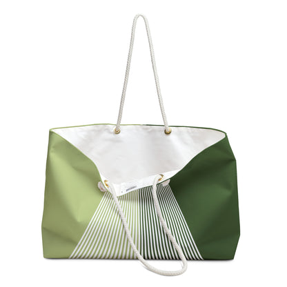 Green Color Duality Weekender Bag