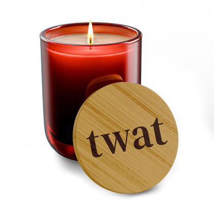 Engraved Spicy T-Word Scented Soy Candle, 14oz | Funny Joke Gifts