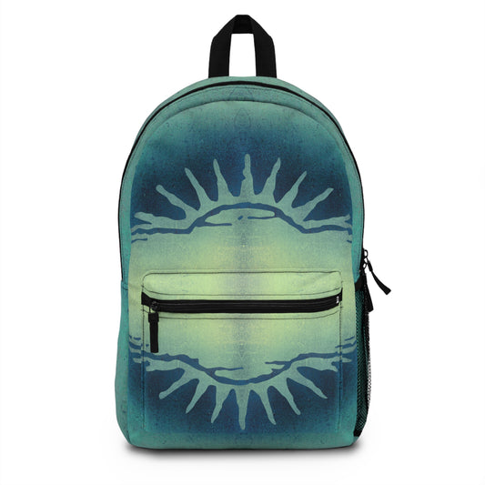 Watery Blue Sun Water-Resistant School Backpack