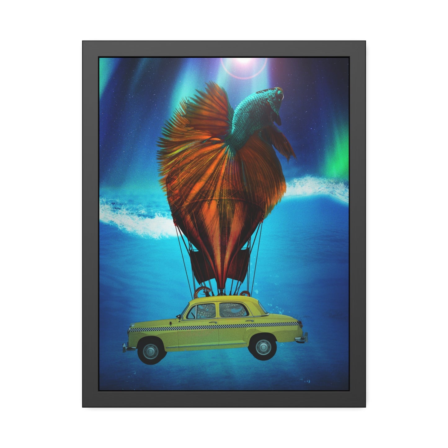 Aquamobile Taxi Service Framed Print | Surreal Art
