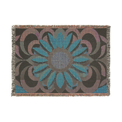 Neutral Flower 100% Cotton Woven Blanket (3 sizes)