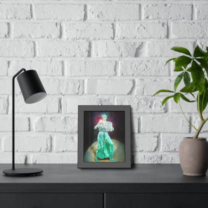 Divine Lady Liberty Framed Print | Surreal Art