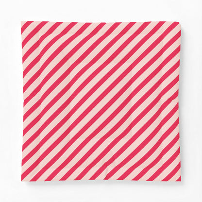 Diagonal Pink Stripes 100% Cotton Comforter