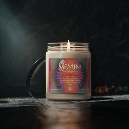 Gemini Zodiac Vibes 9oz Soy Candle, 5 scents