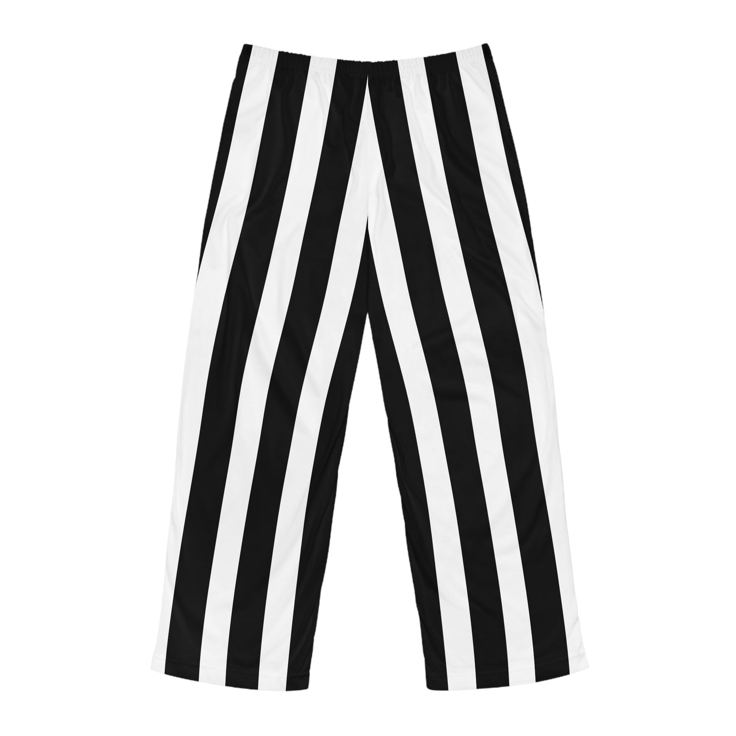 Black & White Vertical Striped Men's Pajama Pants