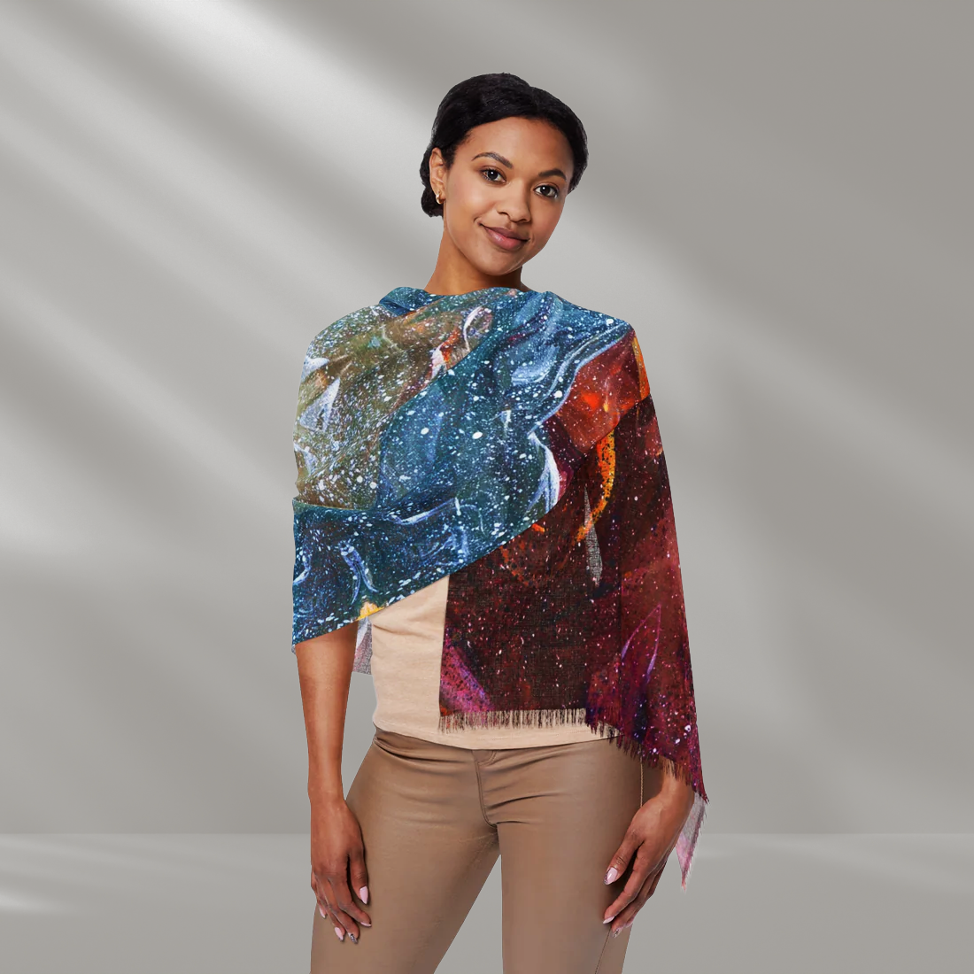 Cosmic Cell Division Fashion Scarf Wrap