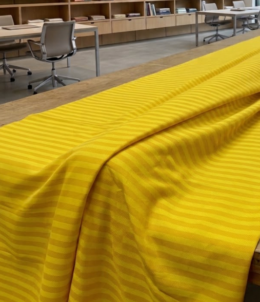 Lemony Stripes 100% Cotton Twill Fabric