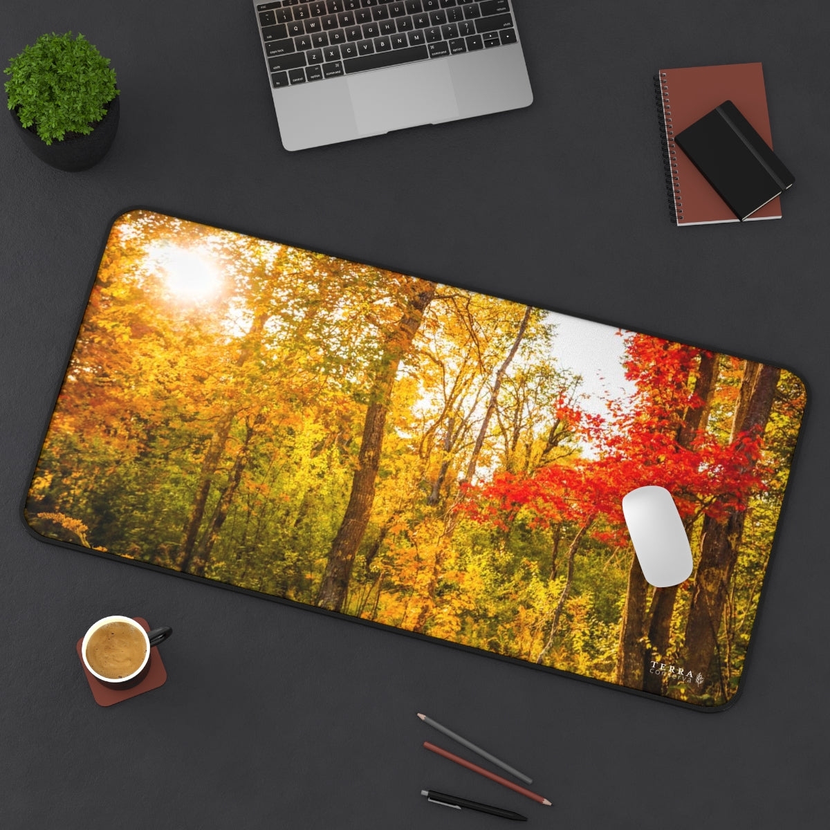 Happy Autumn Sun Full-Size Gaming Mousepad