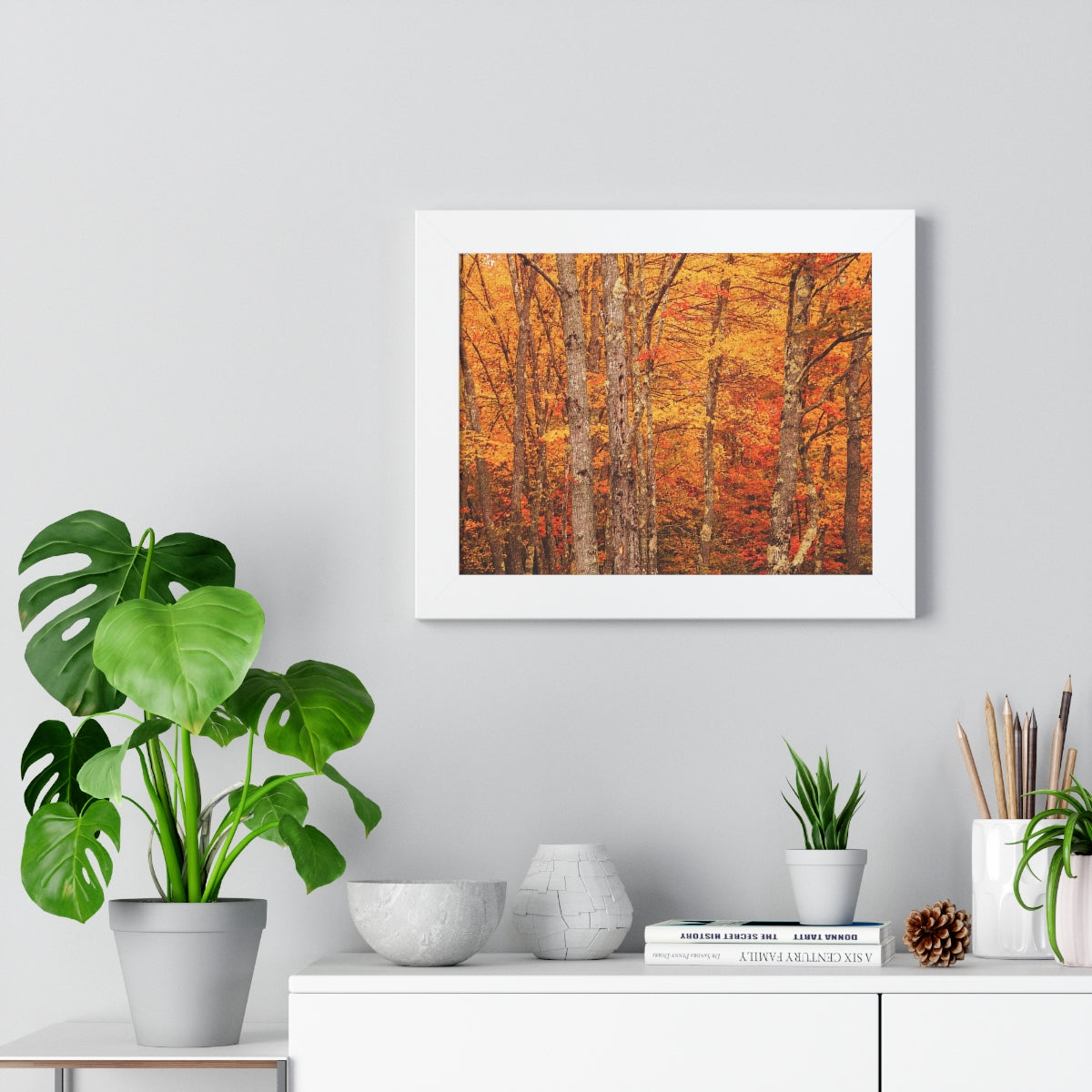 Forest of Autumn Colors Framed Matte Print