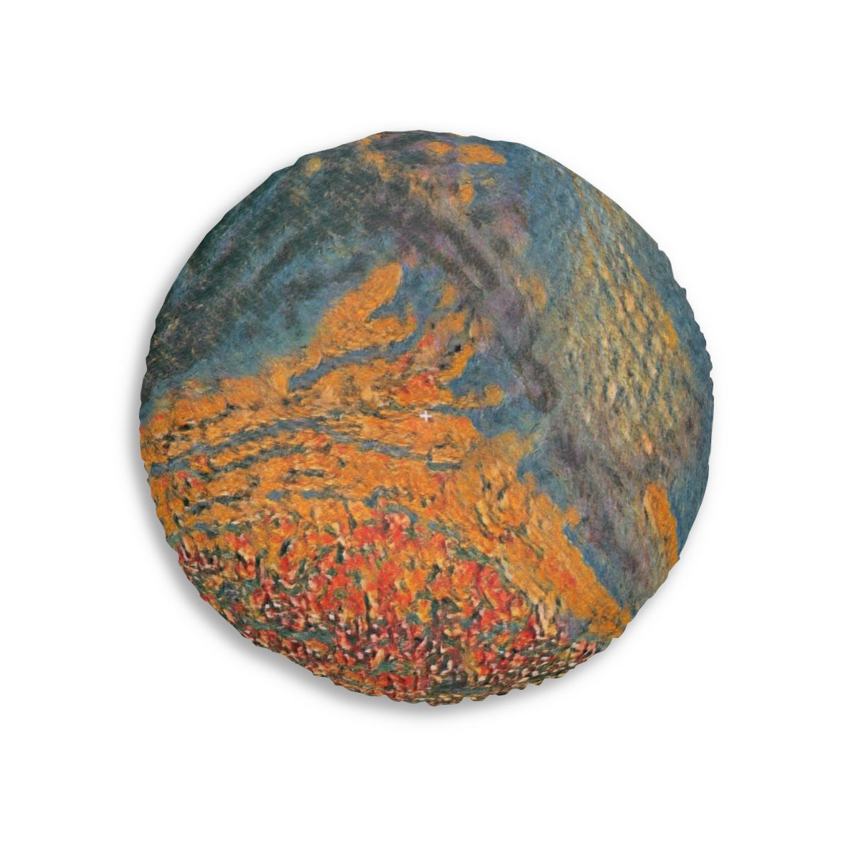 The Colors of Sunset Painting Tufted Floor Pillow, Round