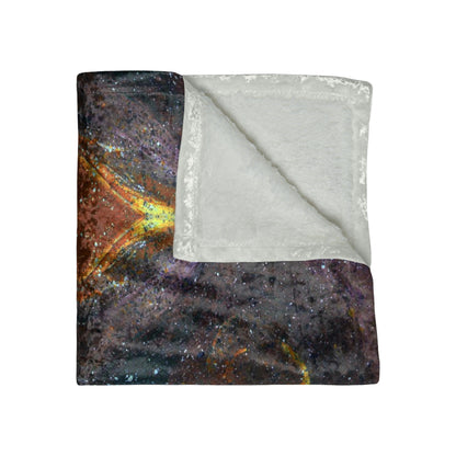 The Symmetry of Life Crushed Velvet Blanket