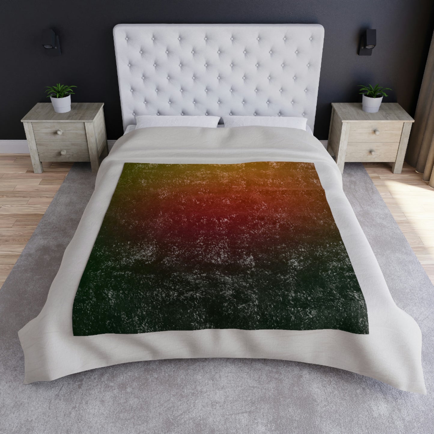 Deep Tones Crushed Velvet Blanket