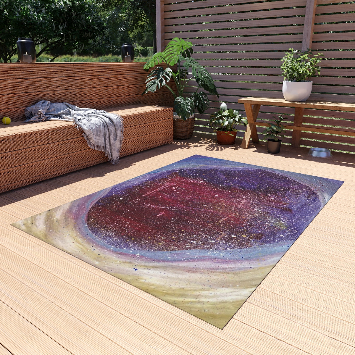 Plato's Cave Painting Outdoor Rug