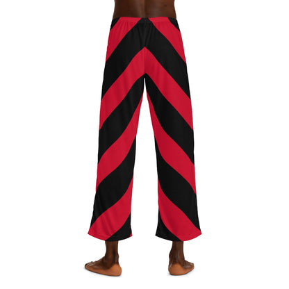 Illusion Red & Black Striped Men's Pajama Pants