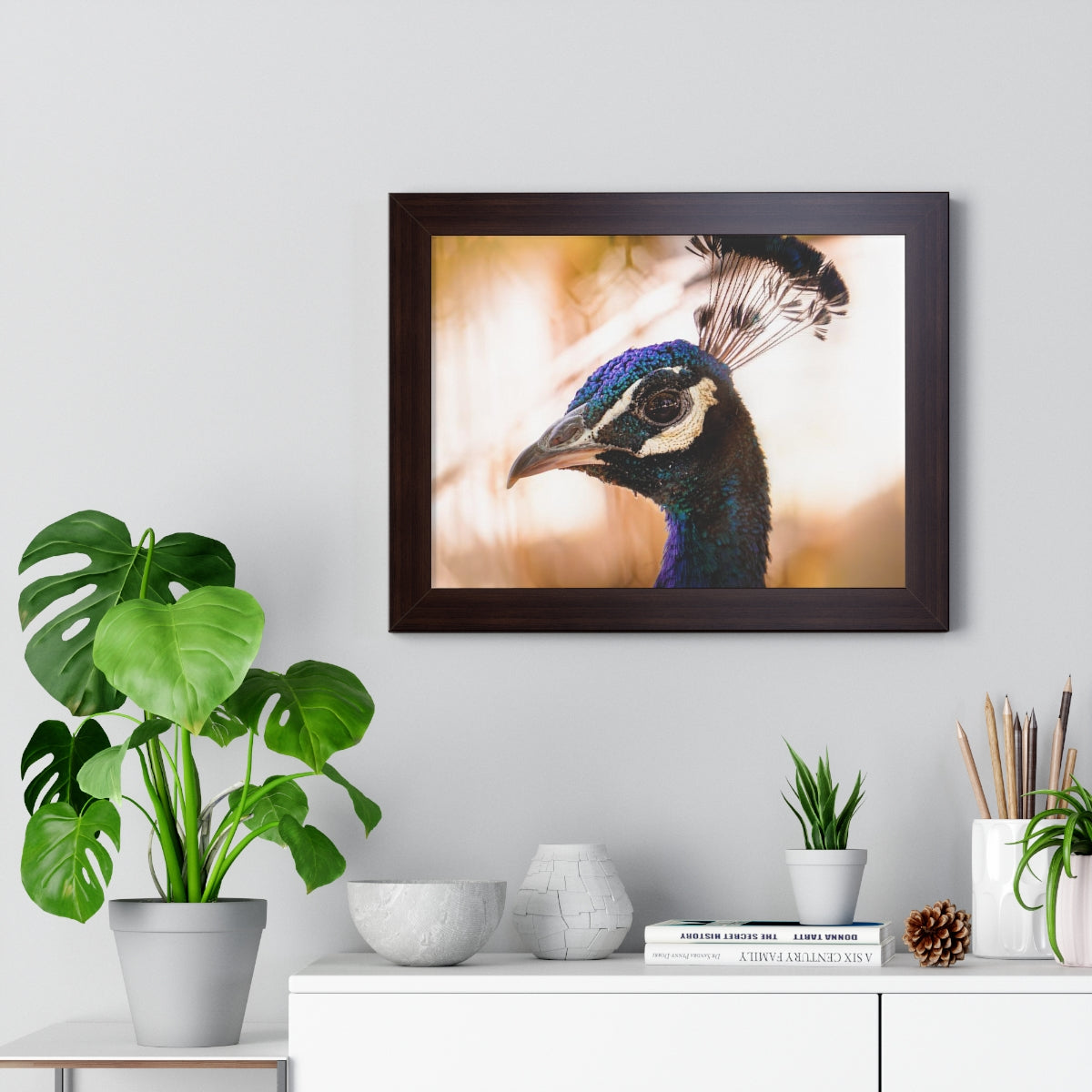 Peculiar Peacock Framed Matte Print