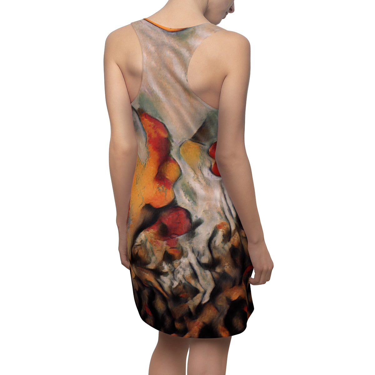 Burnt Umber Rocks Slinky Women's Racerback Dress