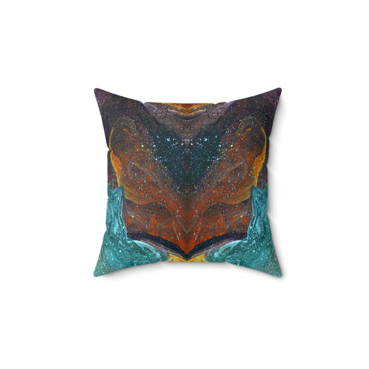 The Symmetry of Life Faux Suede Throw Pillow