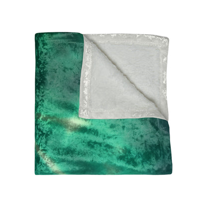 Electric Green Light Crushed Velvet Blanket