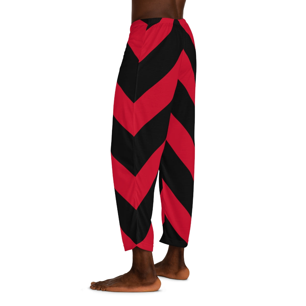 Illusion Red & Black Striped Men's Pajama Pants