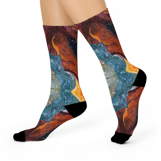 Cosmic Cell Division Crew Socks