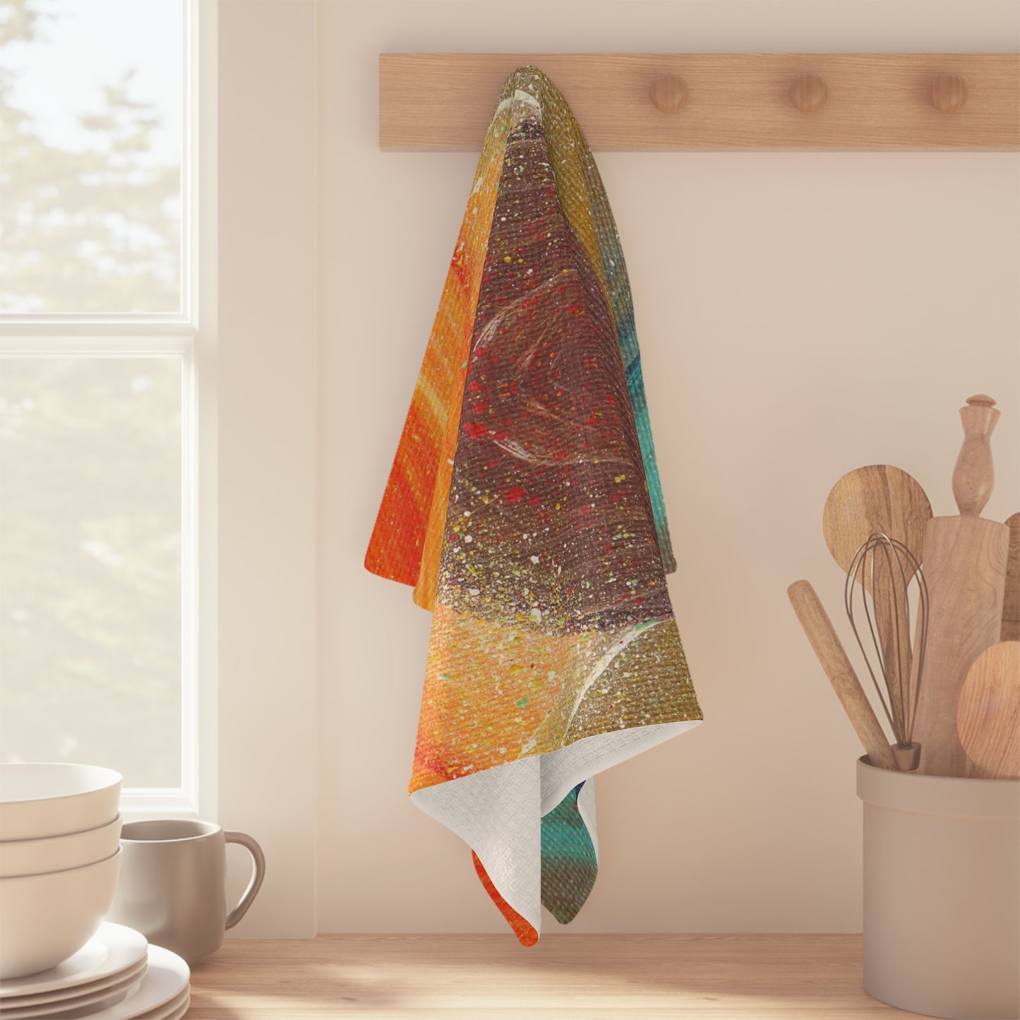 Flow of Magnetism Painting Soft Kitchen Towel