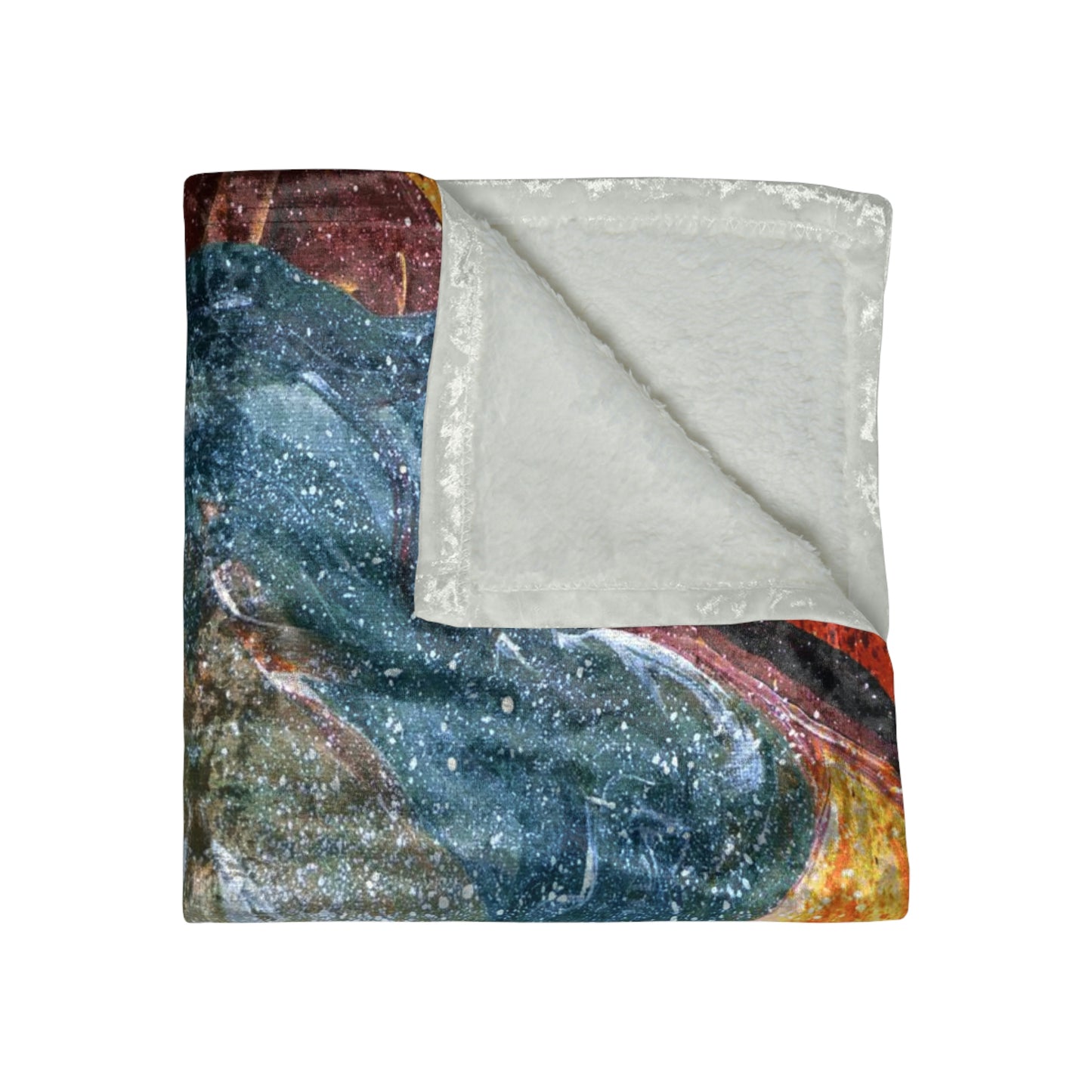 Cosmic Cell Division Crushed Velvet Blanket