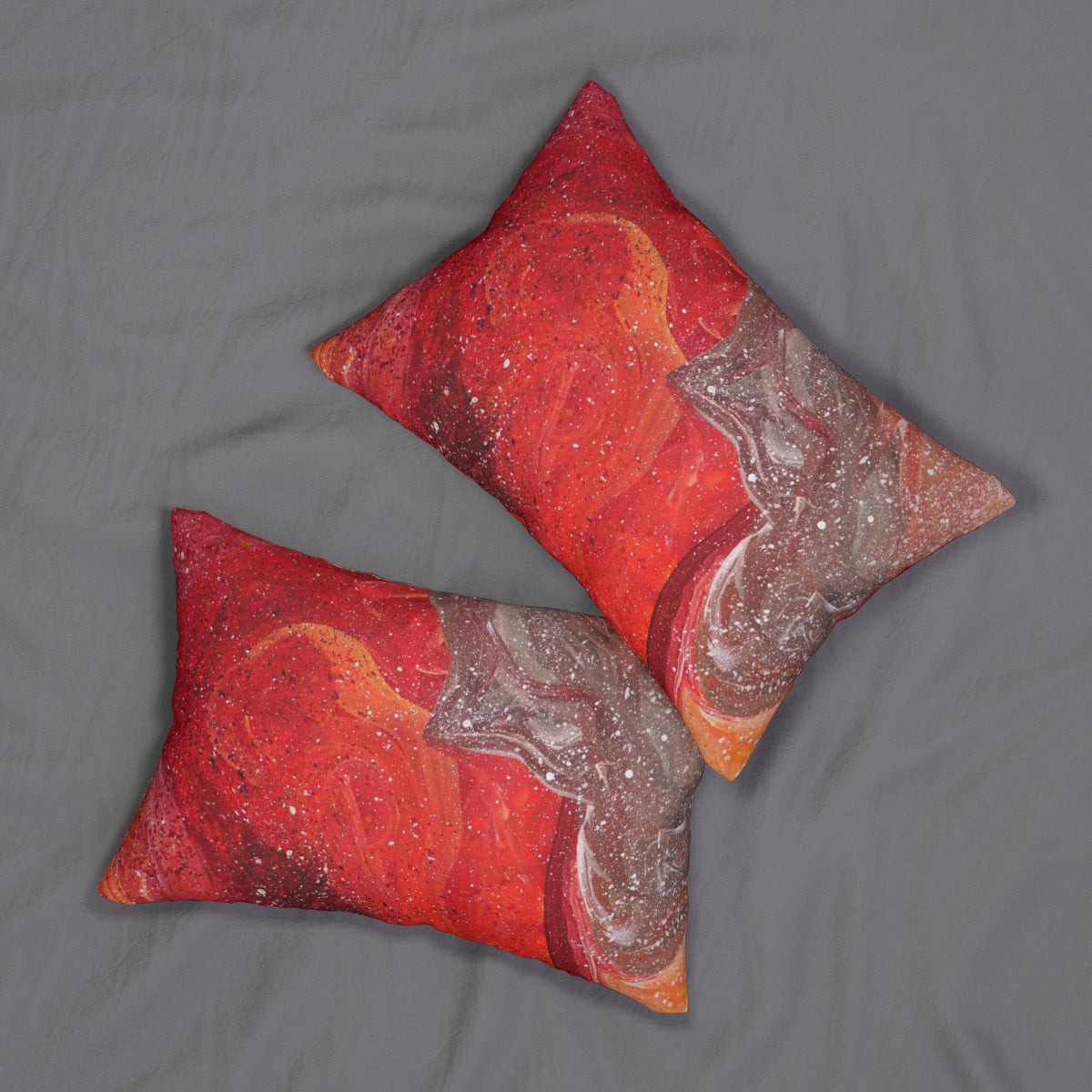 Waves of Creation Painting Lumbar Pillow