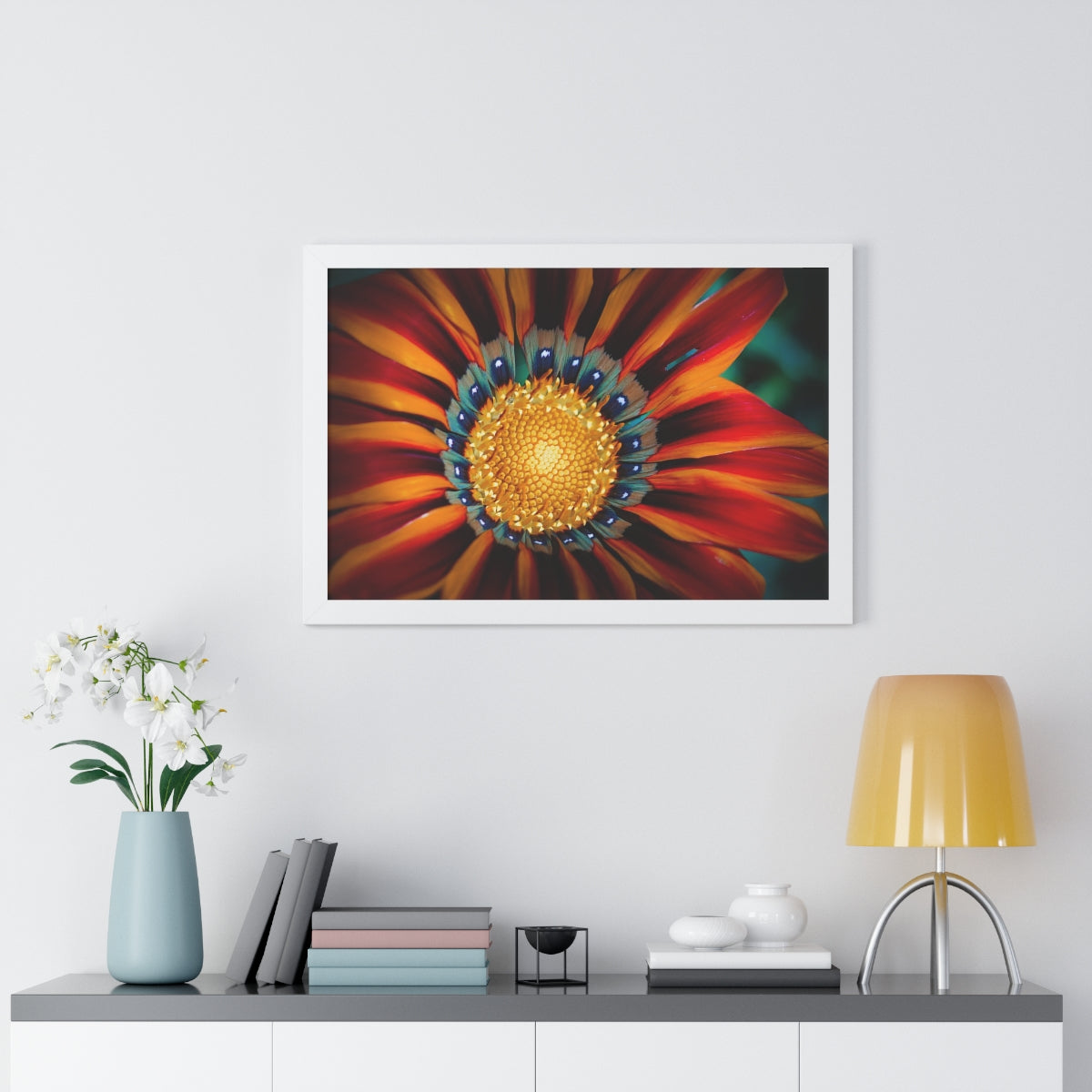 Vibrant Macro Flower Framed Matte Print