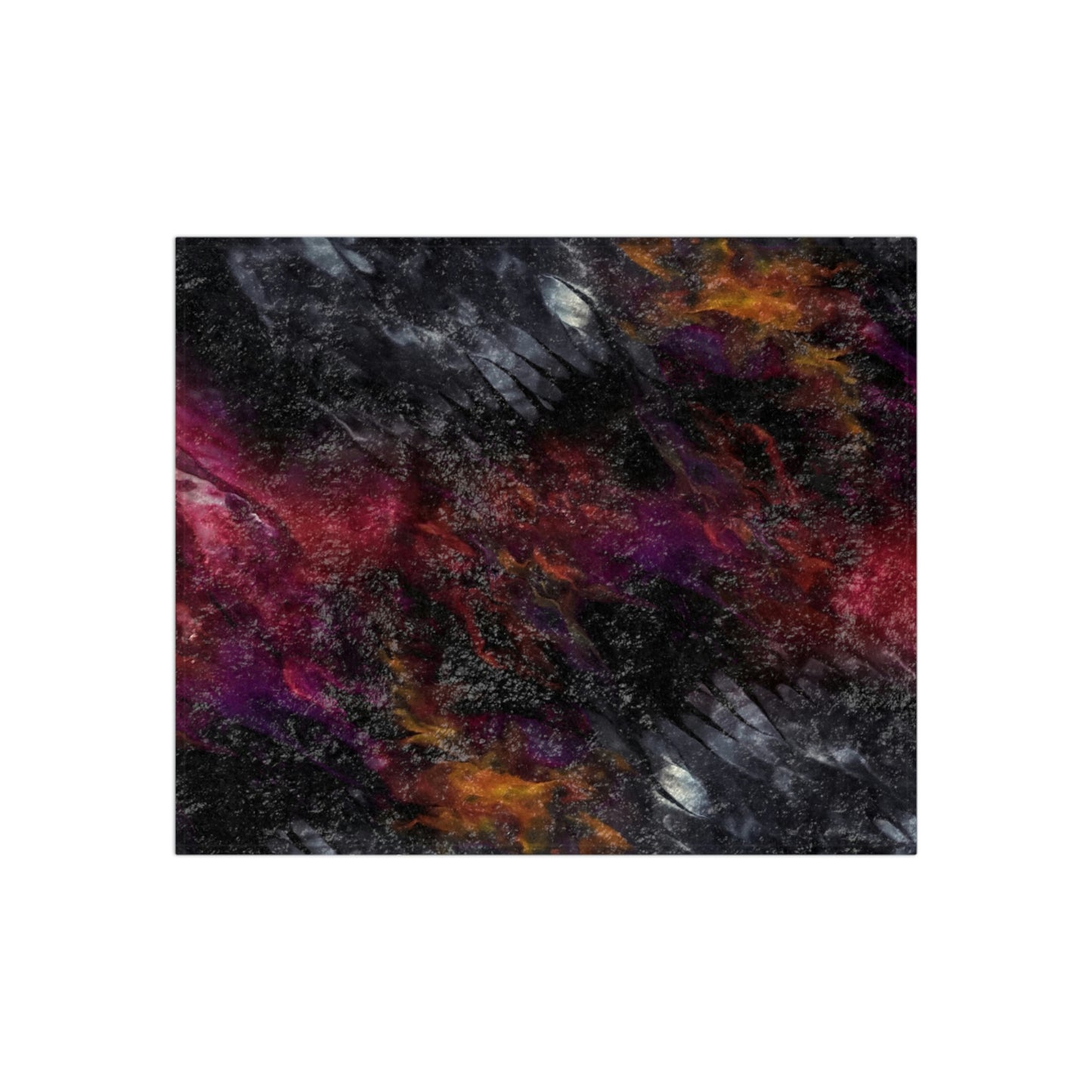 Smokey Flames Crushed Velvet Blanket