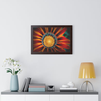 Vibrant Macro Flower Framed Matte Print