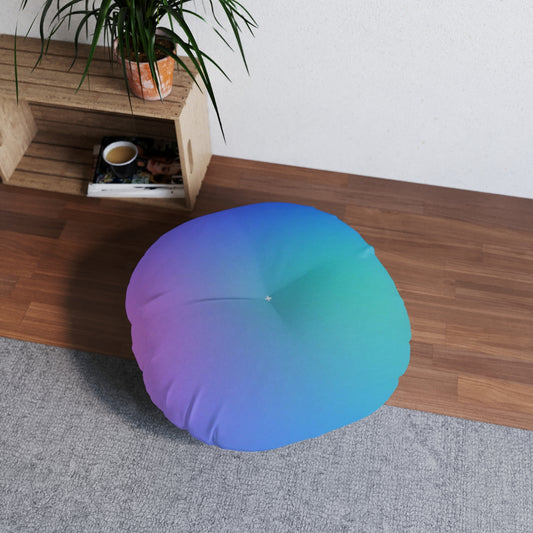 Unicorn Tones Tufted Floor Pillow, Round