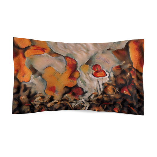 Burnt Umber Rocks Microfiber Pillow Sham