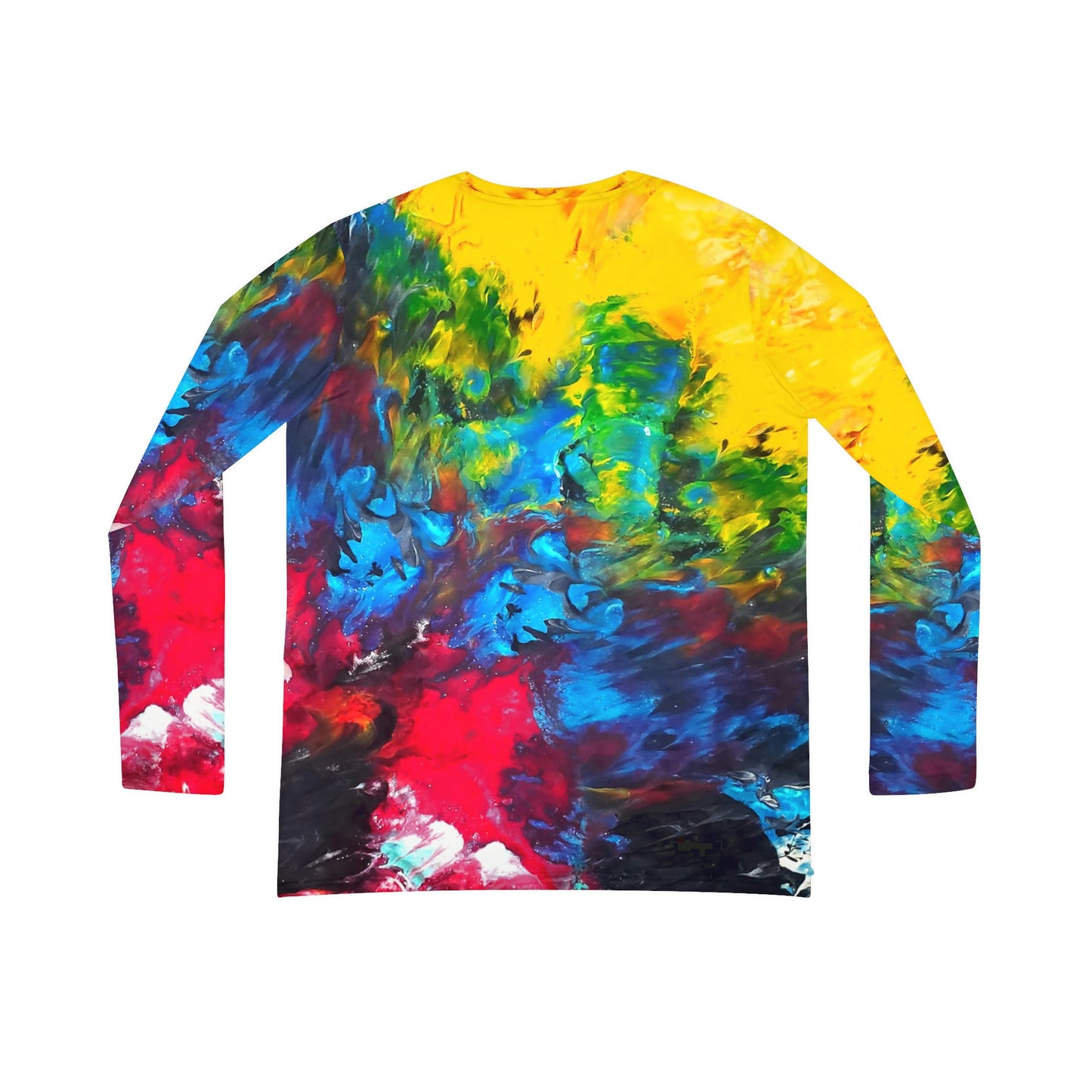 Colorful Paint Waves Women's Long Sleeve V-neck Shirt