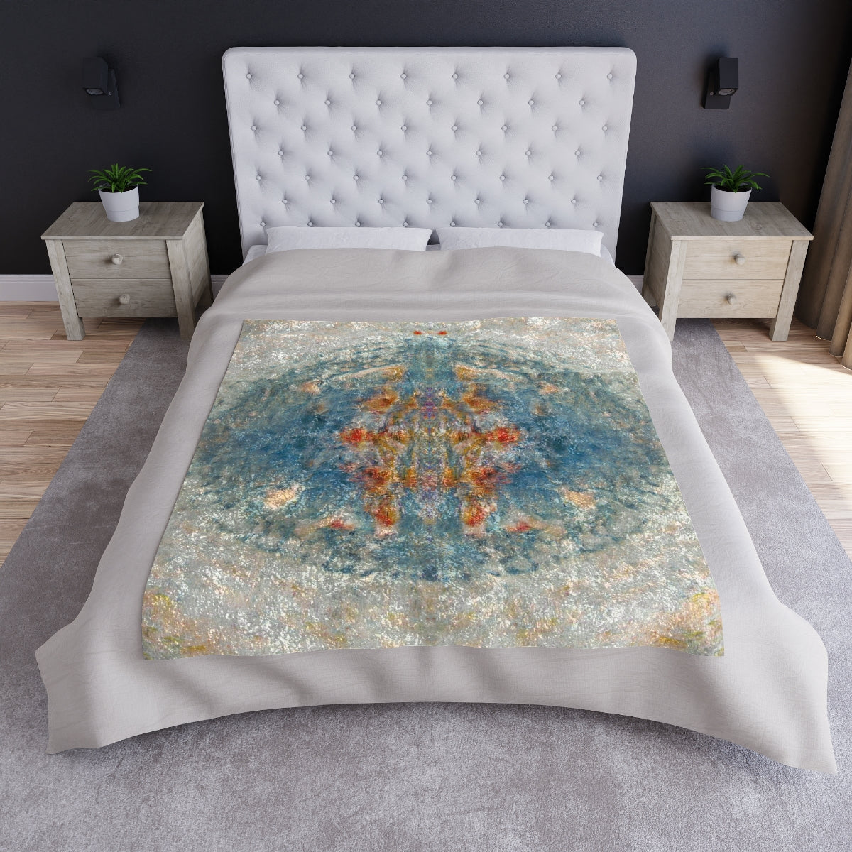 Water Spirits Crushed Velvet Blanket