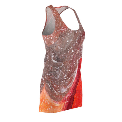 Waves of Creation Painting Slinky Women's Racerback Dress