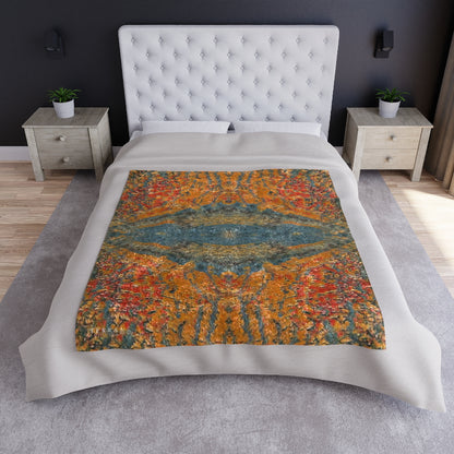 Parallel Sunsets Crushed Velvet Blanket