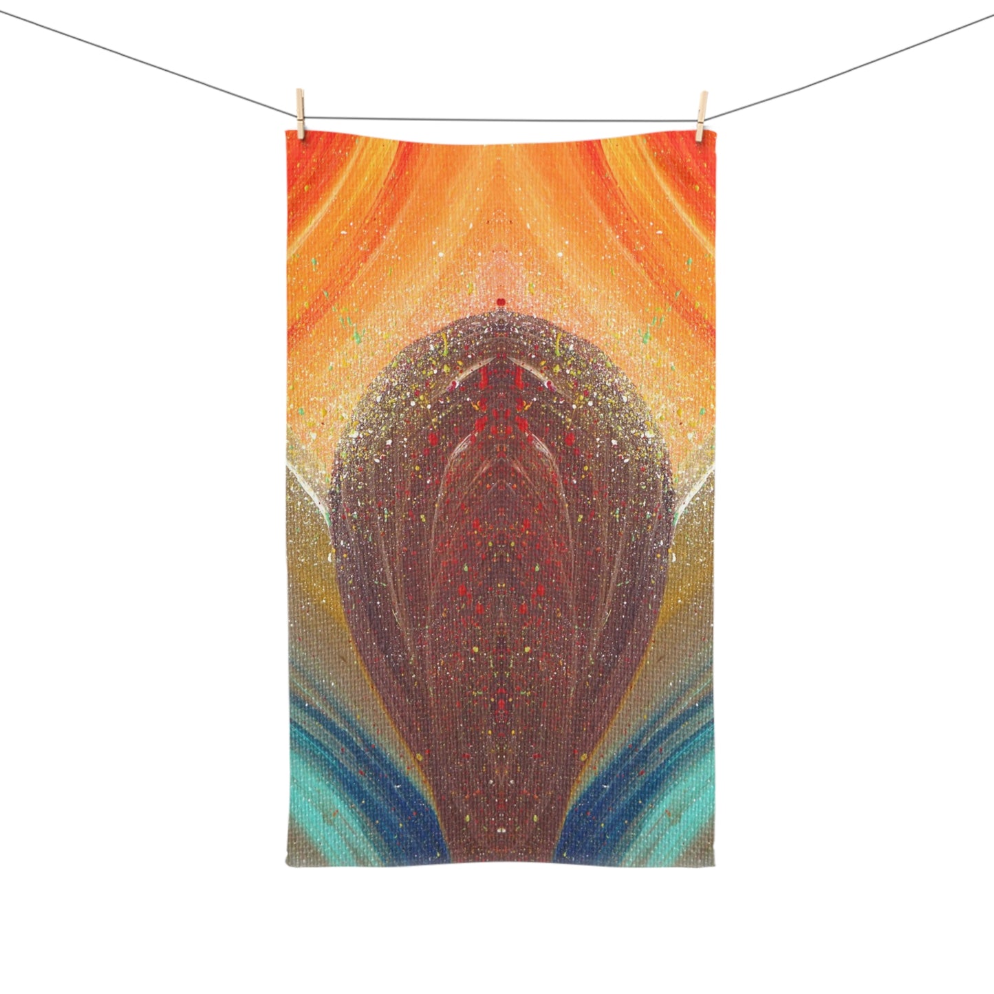 Flow of Magnetism Painting Hand Towel