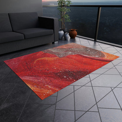 Waves of Creation Painting Outdoor Rug