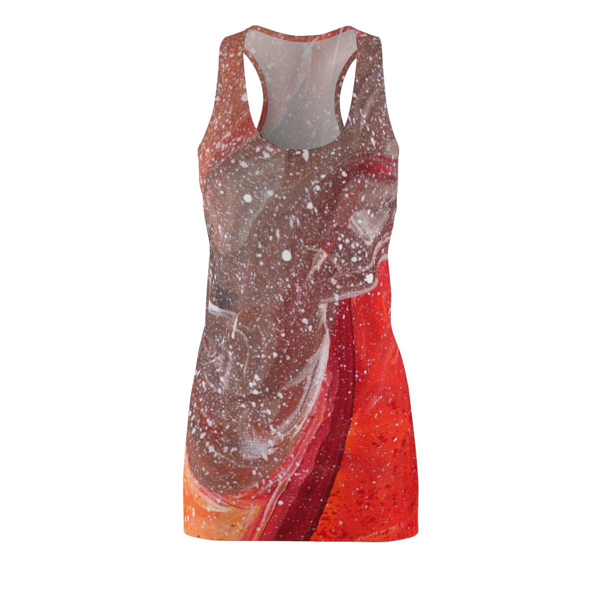 Waves of Creation Painting Slinky Women's Racerback Dress