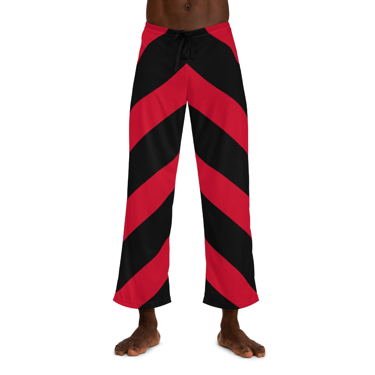 Illusion Red & Black Striped Men's Pajama Pants