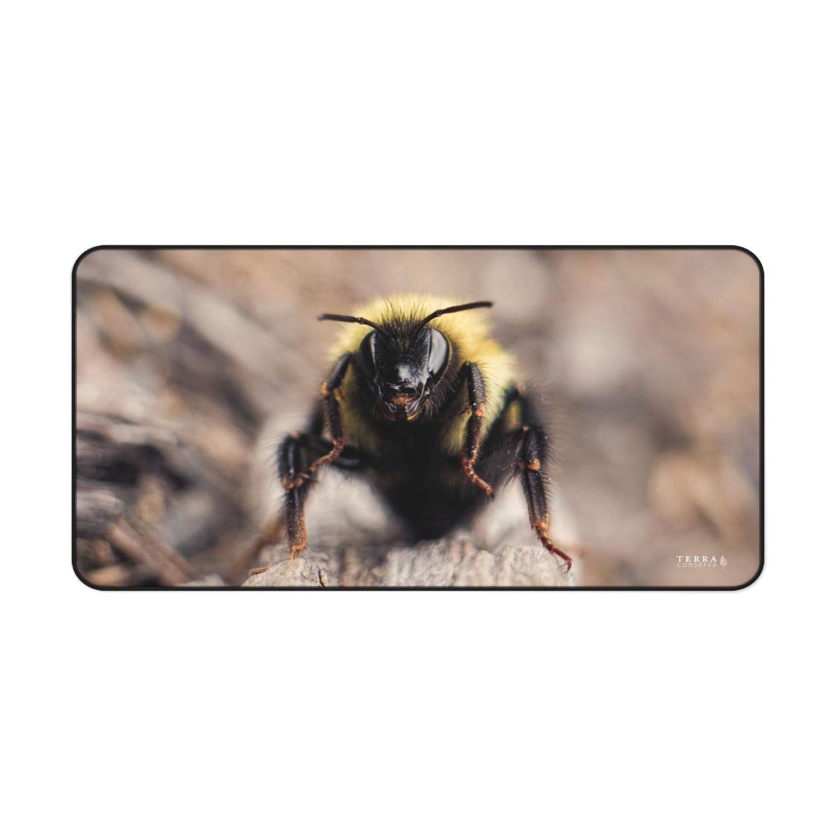 Bumble Bee Gets Close Full-Size Gaming Mousepad