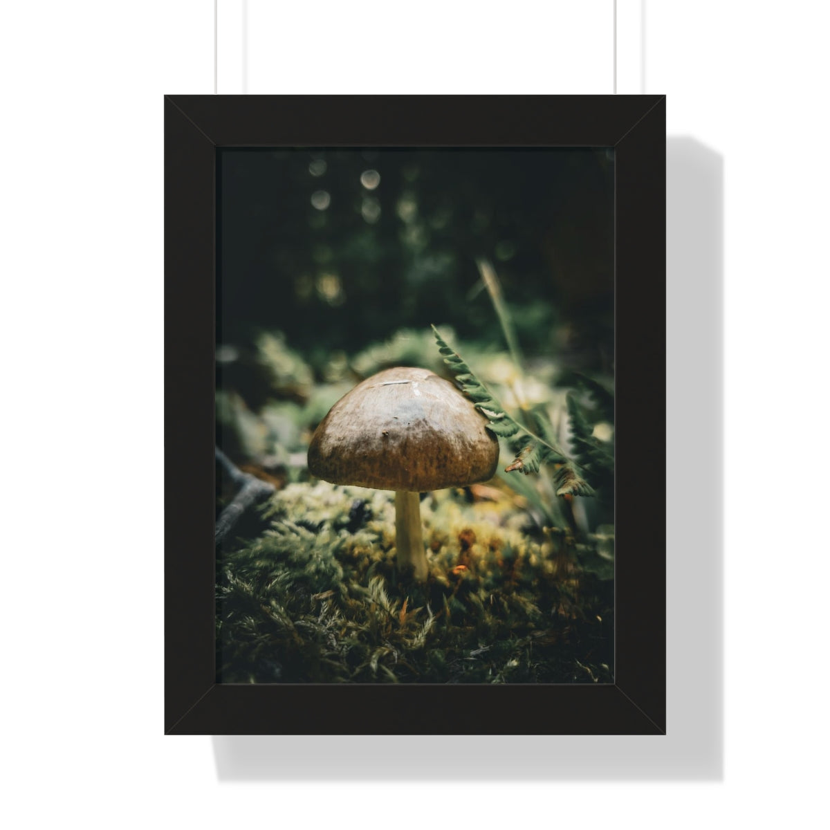 Mossy Mushroom House Framed Matte Print