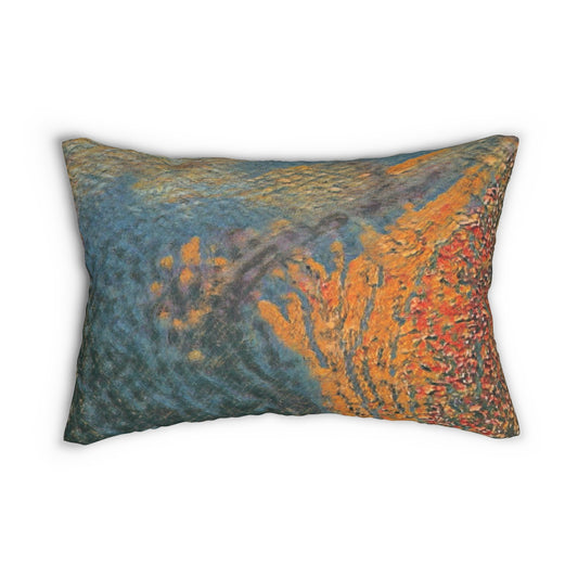 The Colors of Sunset Painting Lumbar Pillow