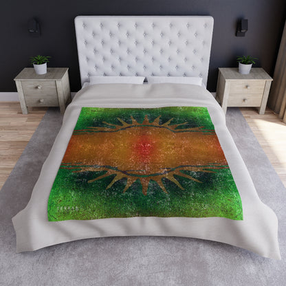 Earth Elements Crushed Velvet Blanket