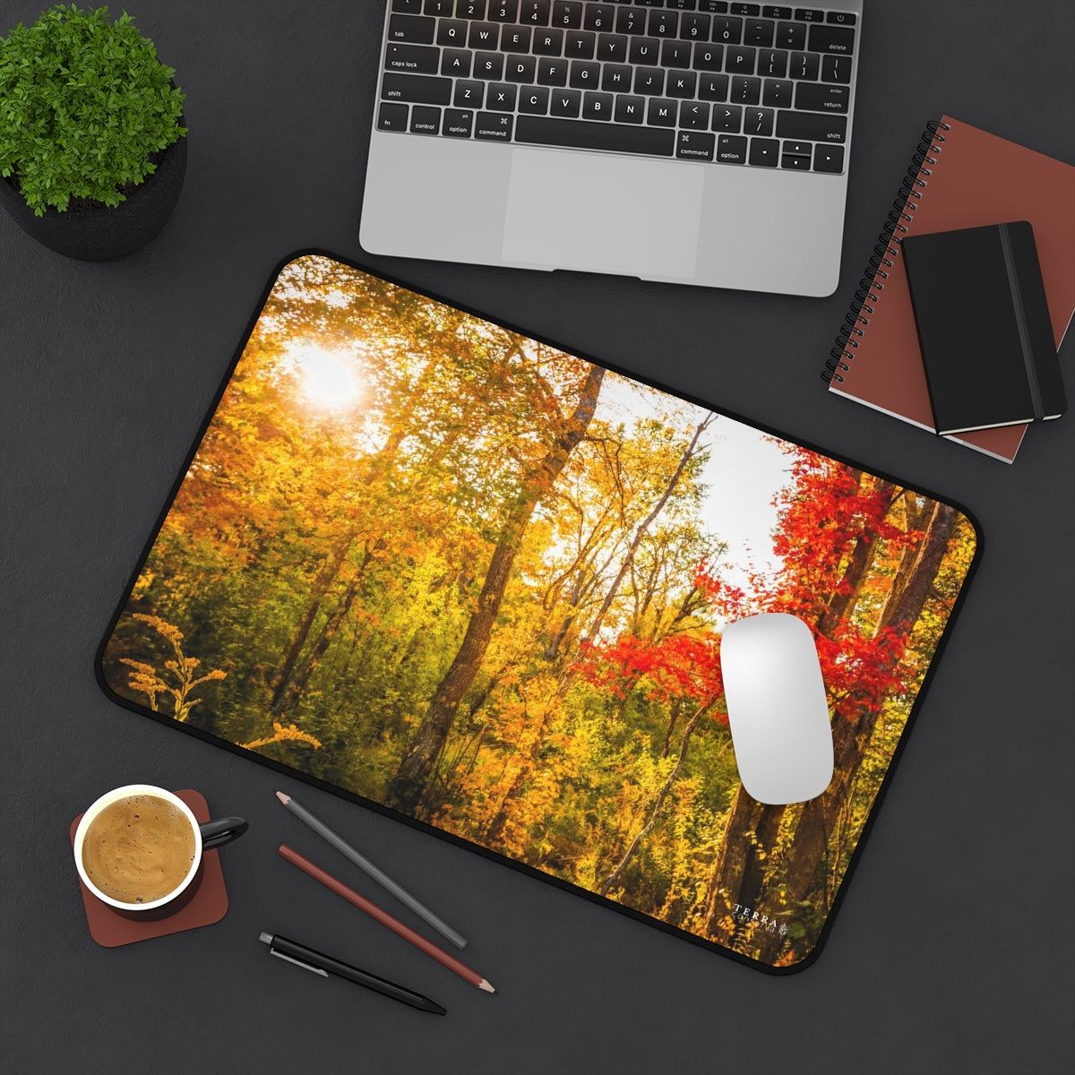 Happy Autumn Sun Full-Size Gaming Mousepad